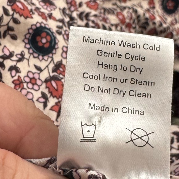 Xirena Prairie Floral Long Sleeve Cotton Sadie Blouse Size Small - Picture 13 of 14